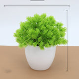 Green plant fake flower pot