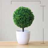 Green plant fake flower pot