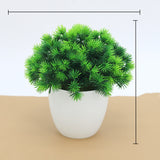 Green plant fake flower pot