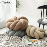 Regina Cotton DIY Hand-Knot Back Cushions - Cozy Lumbar Pillow for Home and Office Decor