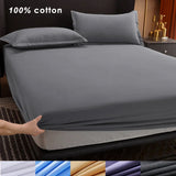 Adjustable Cotton Fitted Sheet - Non-Slip Mattress Cover for Single, Double, King & Queen Beds