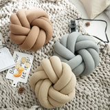 Regina Cotton DIY Hand-Knot Back Cushions - Cozy Lumbar Pillow for Home and Office Decor