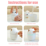 Mini Cute Air Humidifier Essential Oil Diffuser - Bedroom Aroma Purifier