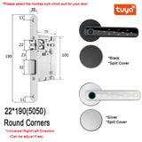 XSDTS Tuya Biometric Fingerprint Smart Door Lock Password Electronic Digital Lock Keyless Entry Door Knobs lock for Bedroom Home