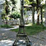 Vintage Paris Eiffel Tower Statue - Retro Bronze Metal Decor