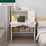 Household The Computer Table Standing Bedroom Desk Cabinet Door Storage Rubber Wood/Warm White Furniture