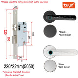 XSDTS Tuya Biometric Fingerprint Smart Door Lock Password Electronic Digital Lock Keyless Entry Door Knobs lock for Bedroom Home