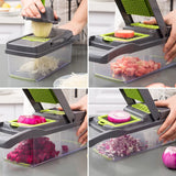 14/16 in 1 Multifunctional Vegetable Chopper - Kitchen Vegetable Slicer Dicer Cut