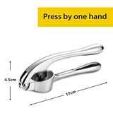 LMETJMA Premium Garlic Press - Stainless Steel Mincer & Crusher