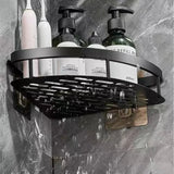 Space-Saving Bathroom Shelf Organizer - Wall Mounted Aluminum Rack