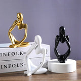 Sand Color Abstract Thinker Statue - Nordic Living Room Decor