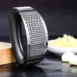 Premium Stainless Steel Garlic Press Crusher - Kitchen Garlic Mincer Tool