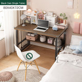 Computer Desk Household Table With Bold Steel Frame Board For Bedroom a Living Room Learning Office Modern Minimalism