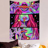 Psychedelic Smoke Tapestry - Hippie Wall Art - Mystic Room Decor