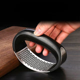 Premium Stainless Steel Garlic Press Crusher - Kitchen Garlic Mincer Tool