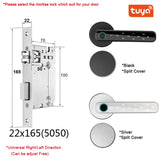 XSDTS Tuya Biometric Fingerprint Smart Door Lock Password Electronic Digital Lock Keyless Entry Door Knobs lock for Bedroom Home