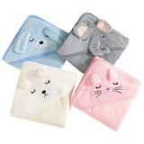 Soft Cartoon Animal Baby Bath Towels - Hooded Toddler Bathrobe