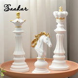 Elegant International Chess Resin Decorative Ornaments for Home and Office Decor