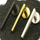 1pcs 304 stainless steel One side Door Handles  Interior Doors Outside Black Door Handle Golden Silver Door Pulls Without Lock