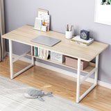 Computer Desk Household Table With Bold Steel Frame Board For Bedroom a Living Room Learning Office Modern Minimalism