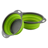 Silicone Folding Vegetable Washing Drain Basket - Collapsible Kitchen Strainer