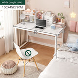 Computer Desk Household Table With Bold Steel Frame Board For Bedroom a Living Room Learning Office Modern Minimalism