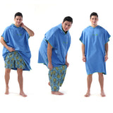 Premium Surf Poncho Changing Towel with Hood - Microfiber Beach Blanket for Adults