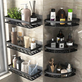 Space-Saving Bathroom Shelf Organizer - Wall Mounted Aluminum Rack