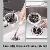 Flexible Sink Drain Cleaner Brush - Bathroom Hair Clog Remover Tool