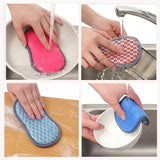 Dual-Sided Kitchen Cleaning Sponge - Dishwashing Scrubber Sponge