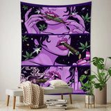 Psychedelic Smoke Tapestry - Hippie Wall Art - Mystic Room Decor