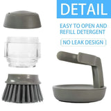 Convenient Dishwashing Brush with Soap Dispenser - Kitchen Cleaning Tool