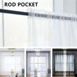 Modern White Sheer Curtains for Living Room - Window Decoration