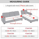 Velvet Sofa Cover - Thick Elastic Couch Cover for Living Room - Plush L Shaped Corner Sofa Slipcover