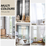 Modern White Sheer Curtains for Living Room - Window Decoration