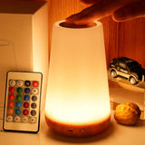 13-Color Changing Touch Night Lamp - USB Rechargeable, Dimmable, Portable Room Light