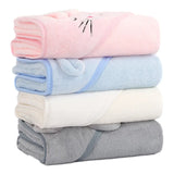 Soft Cartoon Animal Baby Bath Towels - Hooded Toddler Bathrobe