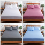 Adjustable Cotton Fitted Sheet - Non-Slip Mattress Cover for Single, Double, King & Queen Beds