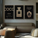 Fashion Wall Art COCO Perfume Luxury Bottle Canvas Print - Home Deco