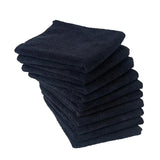 Premium Black Microfiber Salon Towels - Pack of 5/10 - 35x75cm