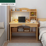 Household The Computer Table Standing Bedroom Desk Cabinet Door Storage Rubber Wood/Warm White Furniture