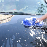 Microfiber Car Wash Sponge - Car Cleaning Detailing Brush Towel Gloves