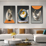 Luxury Modern Geometric Wall Art Canvas Prints - Abstract Artwork for Living Room Decor