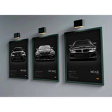 Luxury Supercar F80 M3 M140 GTR Wall Art - Black and White Poster - Canvas Print