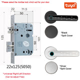 XSDTS Tuya Biometric Fingerprint Smart Door Lock Password Electronic Digital Lock Keyless Entry Door Knobs lock for Bedroom Home