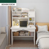 Household The Computer Table Standing Bedroom Desk Cabinet Door Storage Rubber Wood/Warm White Furniture