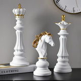 Elegant International Chess Resin Decorative Ornaments for Home and Office Decor