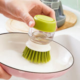 Convenient Dishwashing Brush with Soap Dispenser - Kitchen Cleaning Tool