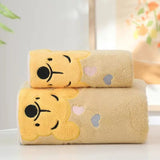 Soft and Absorbent Winnie Bear Towel Bath Set - Cartoon Children's Bath Towels