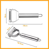 Stainless Steel Kitchen Vegetable Peeler - Double-Head Melon Planer